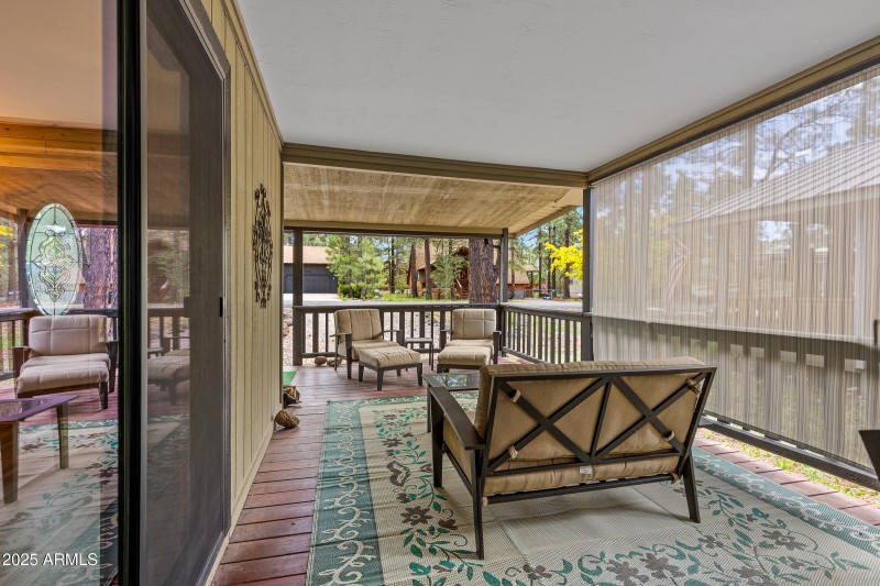 Large covered deck