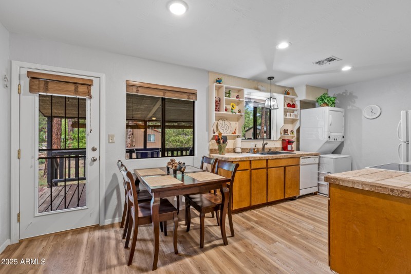 Kitchen and eating area
