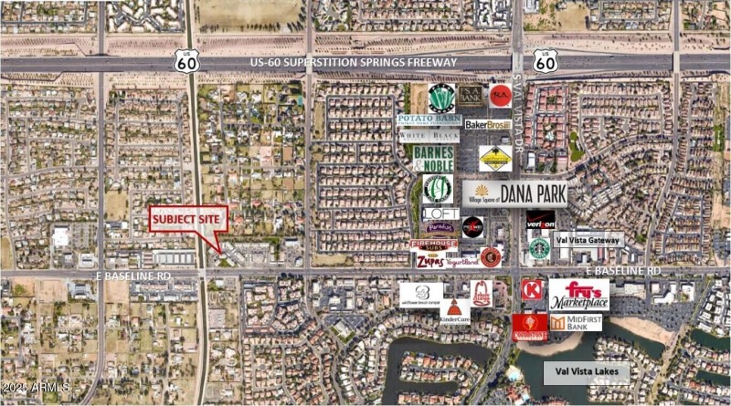 3048 E Baseline Rd Aerial with Logos (Me