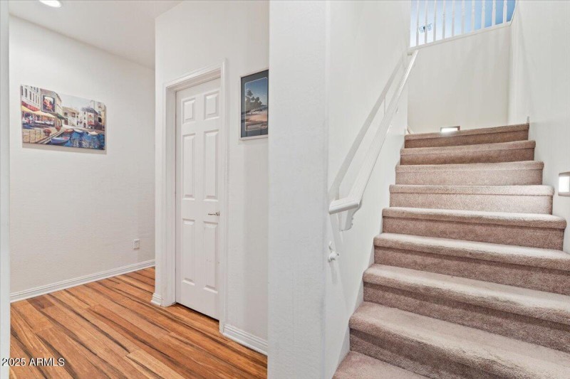 Lower hallway and stairs