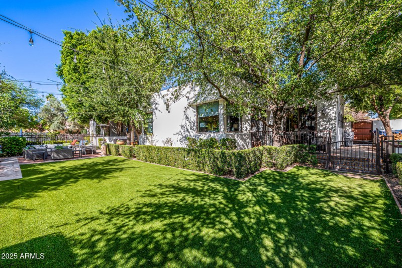 Mature landscaping