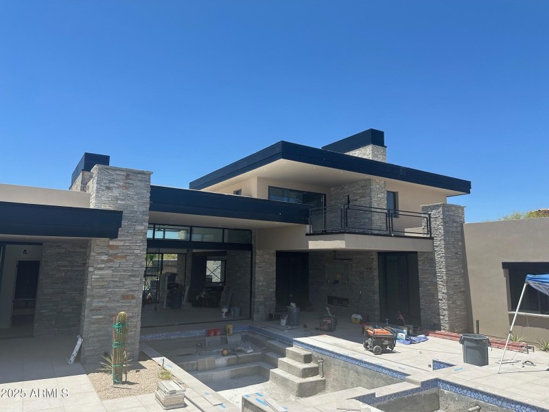 Rear Elevation - Pool Nearing Completion