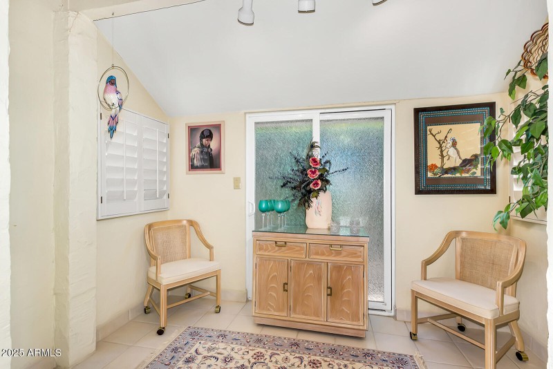 Sun room off of dining area