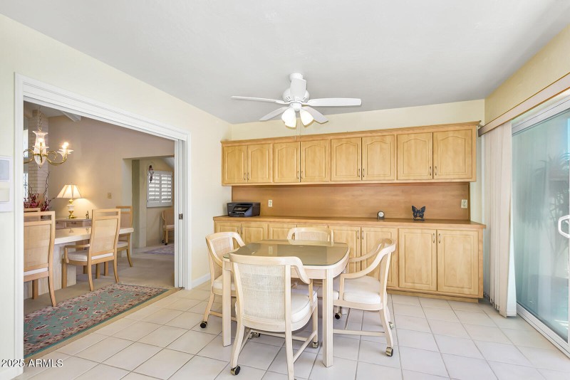 Kitchen opens up to patio