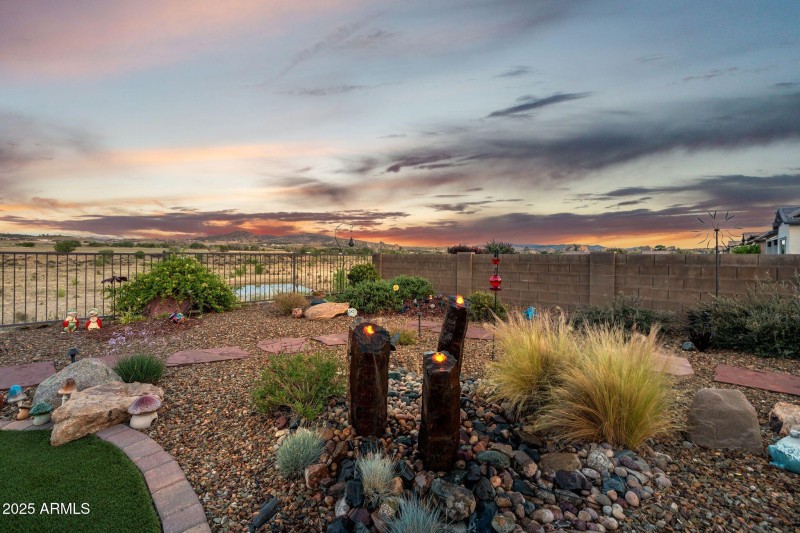 Twilight Backyard View