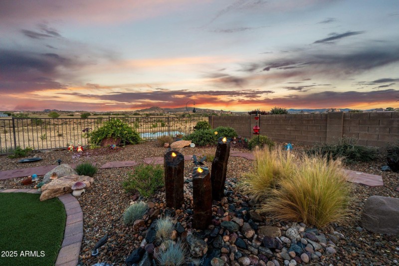 Twilight Backyard View