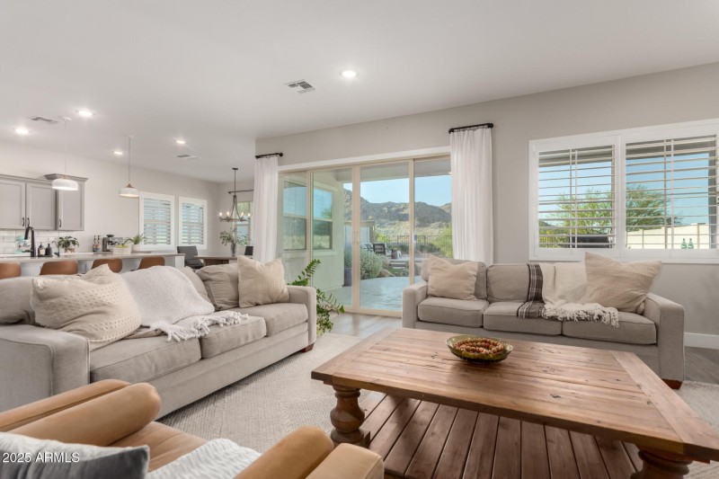 Mountain View Living From Great Room