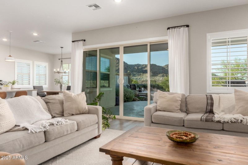 Mountain View Living From Great Room