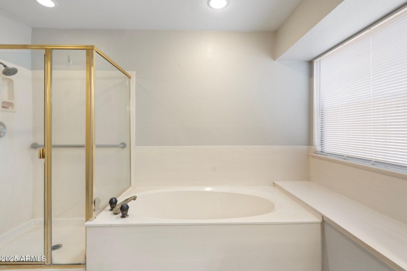 Commode room is opposite side of shower