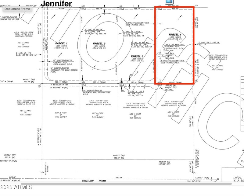 Jennifer parcel 4 survey wide view