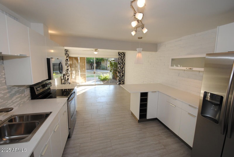 Kitchen Overlooks Living Room