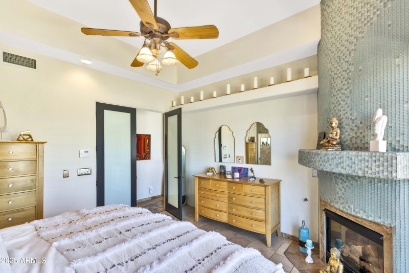 Custom Tiled Fireplace