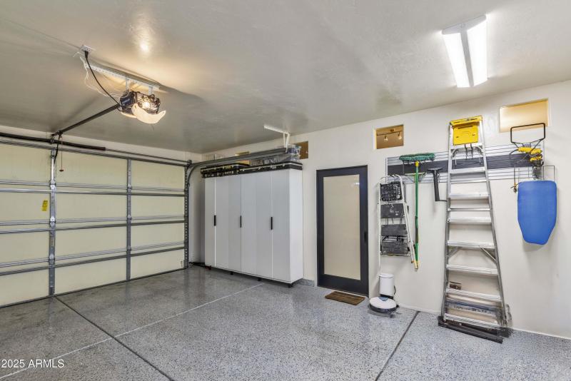 2 Car Garage with Cabinets