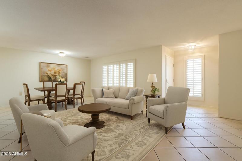 Living/Dining Room Virtually Staged