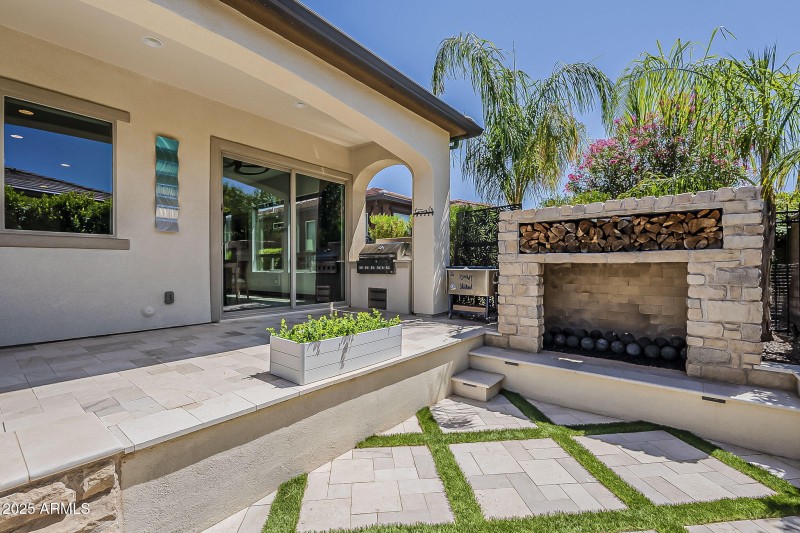 Fireplace and BBQ area