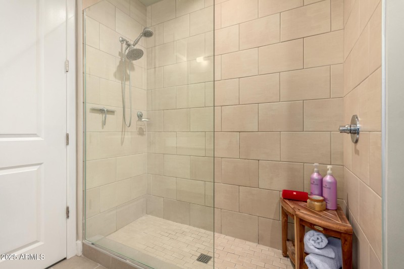 Beautifully Tiled Shower in Primary Bath