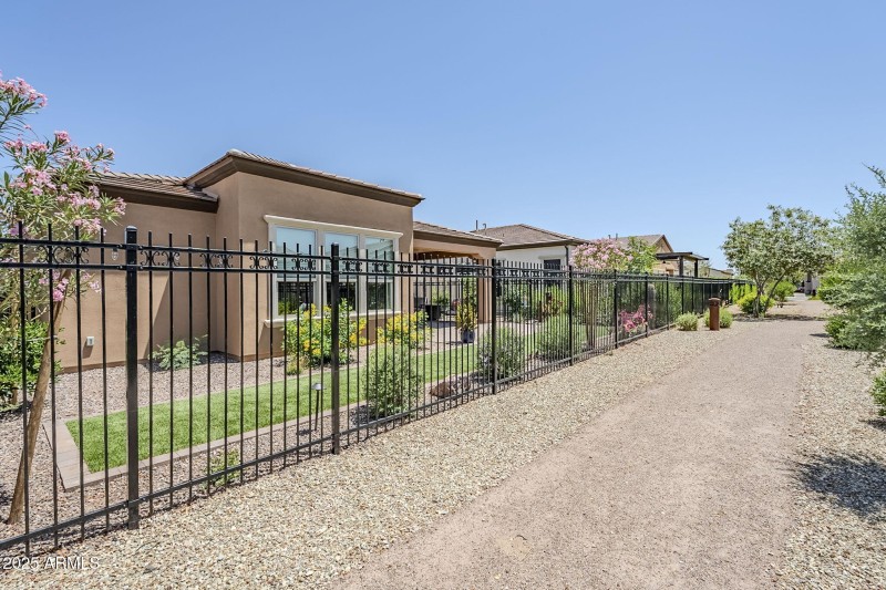 Walking path behind the home