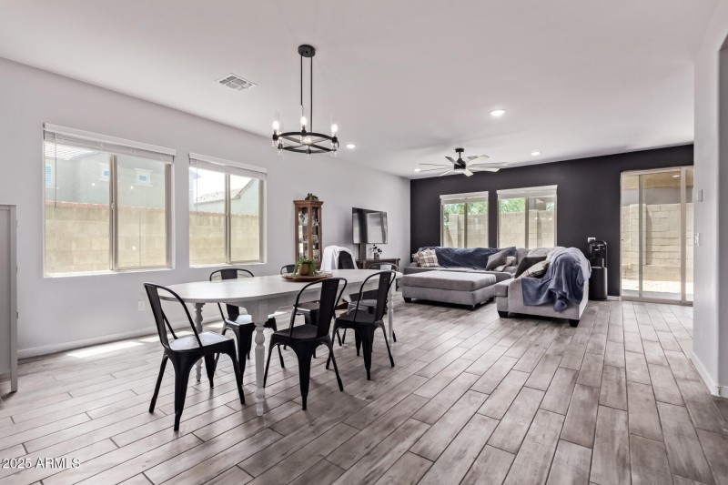 Dining in great room