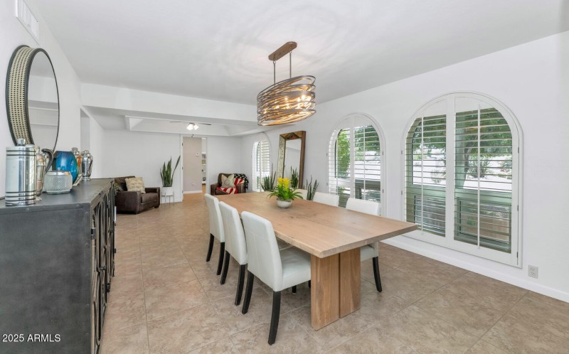 Dining Room Arched Windows