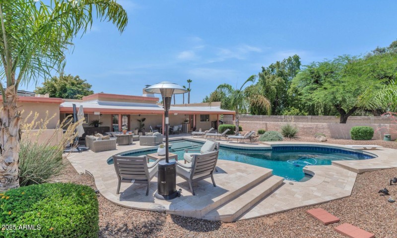 Multiple Seating Areas Around Pool