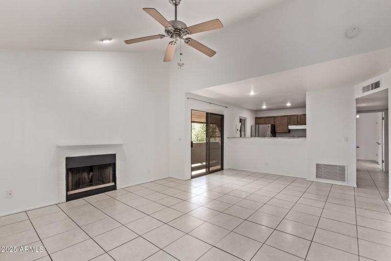 High vaults and open floor plan!