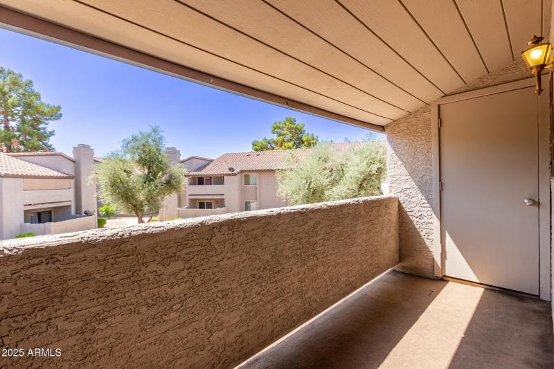 Storage room on patio