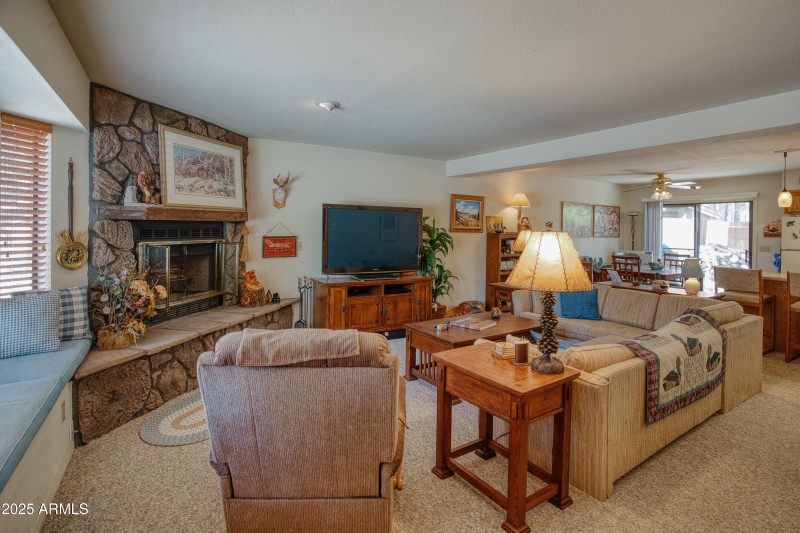 Stone Fireplace
