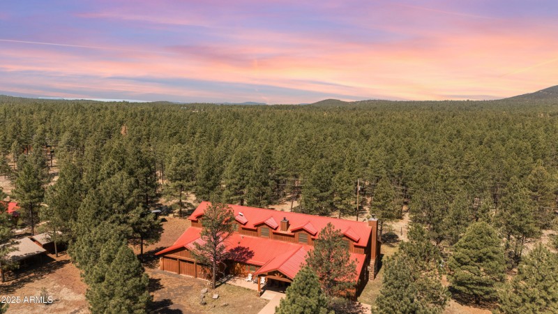 The Lodge Twilight Aerial