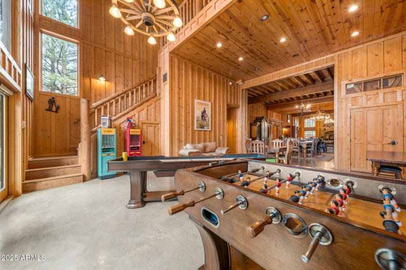 The Lodge Game Room and Loft Staircase