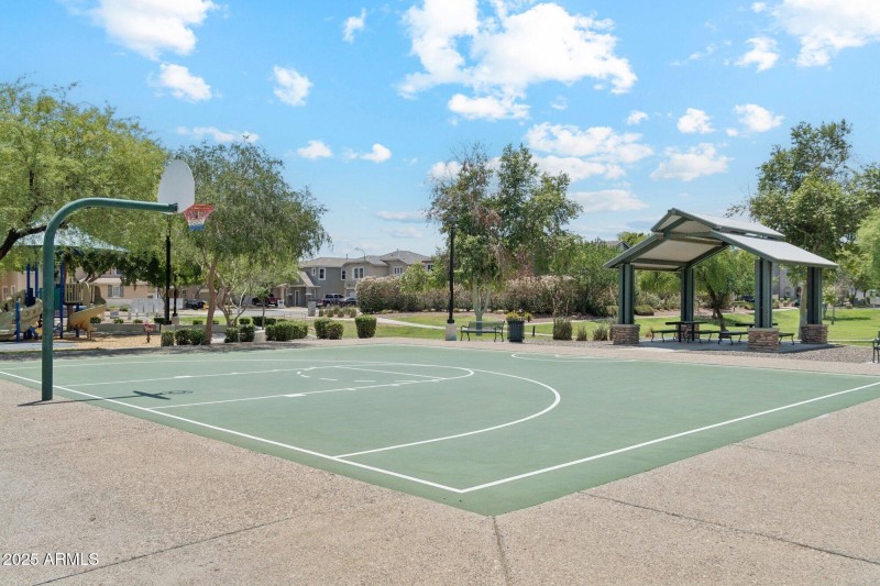 Basket ball and or pickleball areas