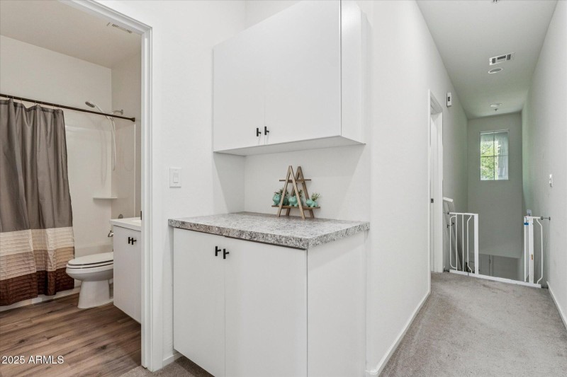 hallway is spacious extra storage
