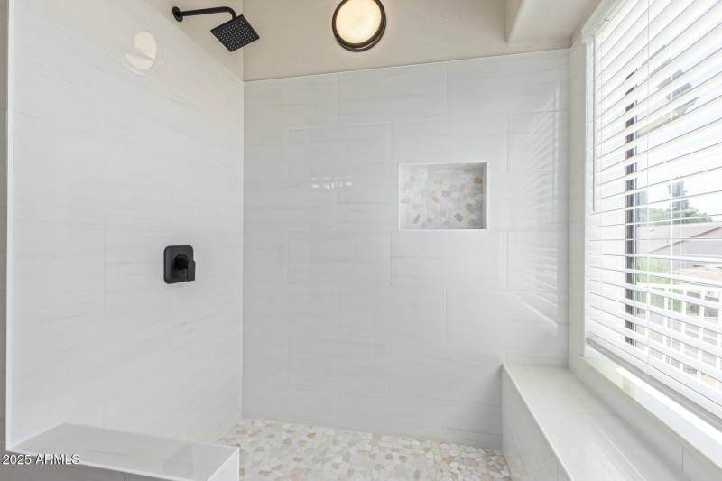 spacious shower