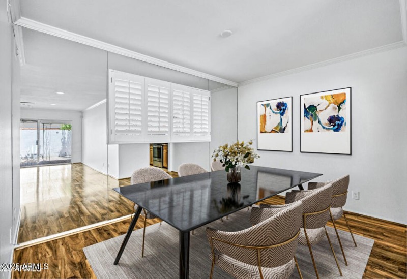 Staged Dining Area