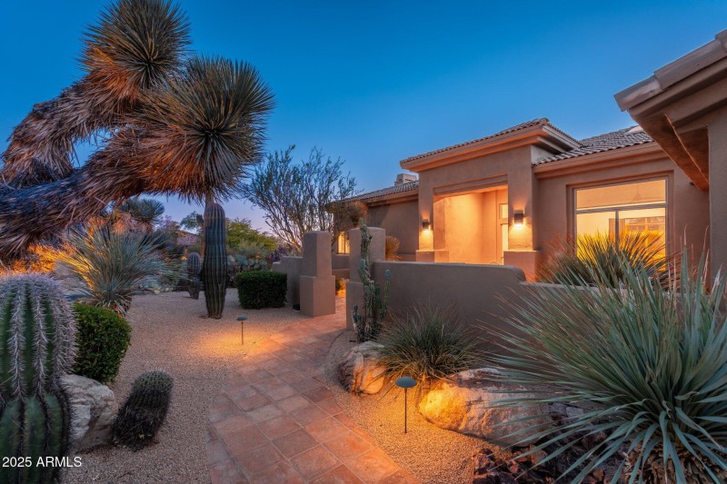 Front Entry At Twilight