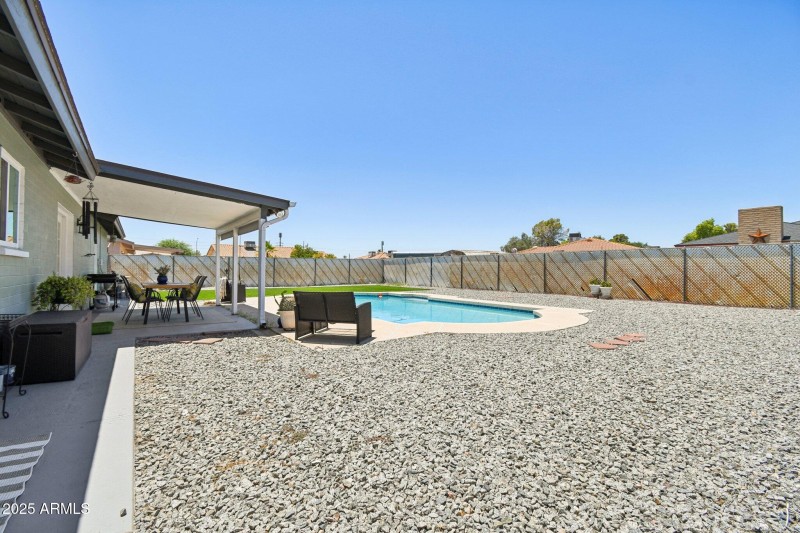 Large backyard