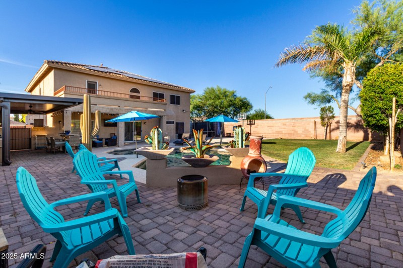 Sitting Area Behind Pool