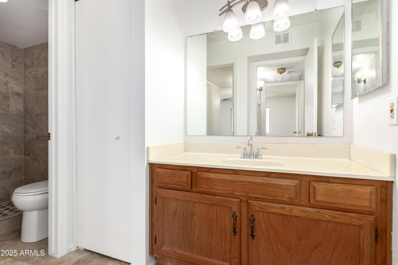 Master bathroom area