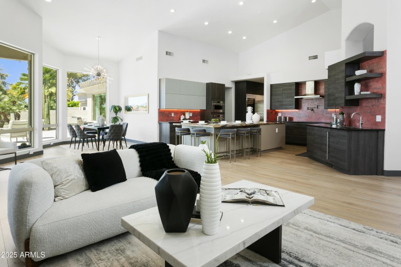 Leading into the modern kitchen