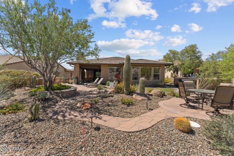 Large private backyard