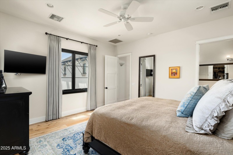 Primary bedroom with natural light