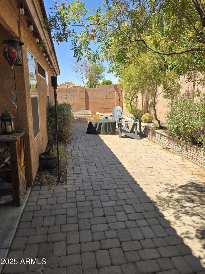Back yard area