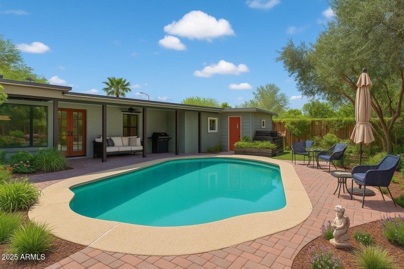 Backyard Virtually Staged