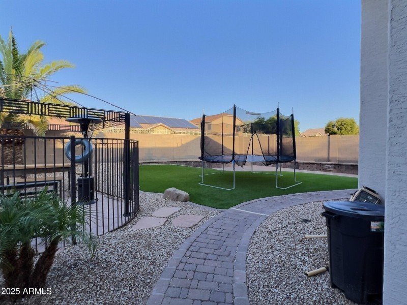 Backyard green area