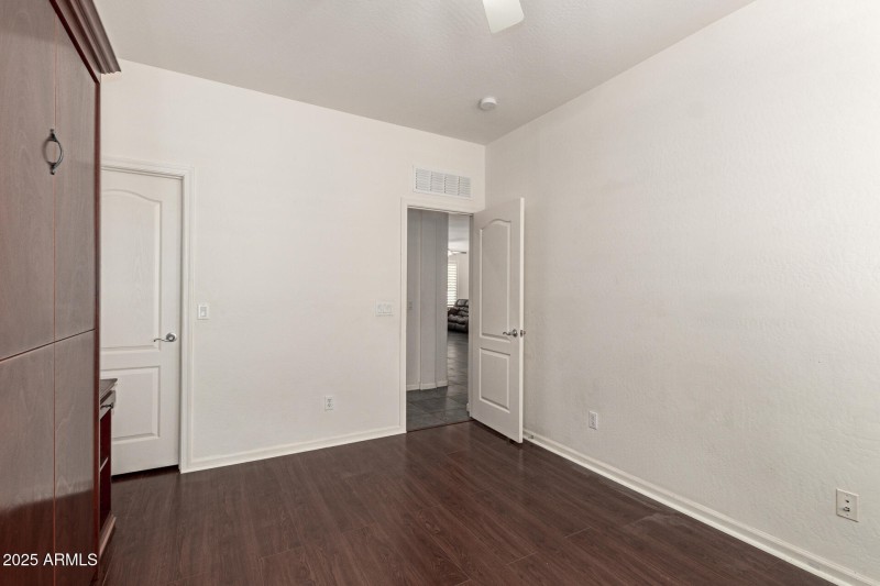 Murphy bed in guest bedroom