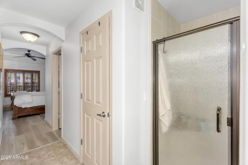 Glass-Enclosed Walk-In Shower