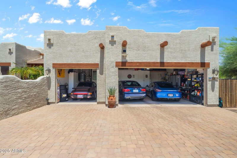 Large 3 car garage