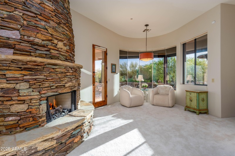 Primary Suite Sitting and Hearth