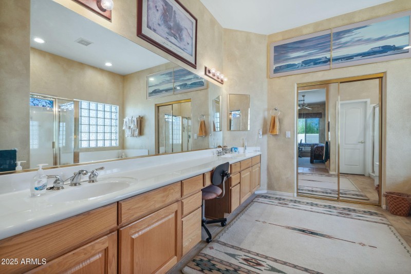 Primary bath with double sinks