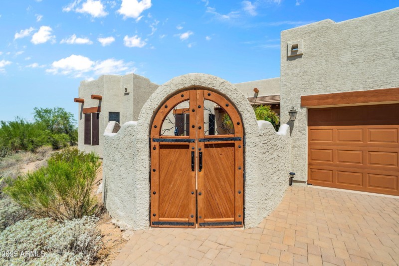 Gated entrance to home