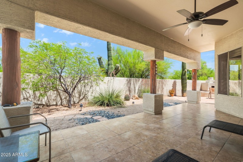 Large back patio